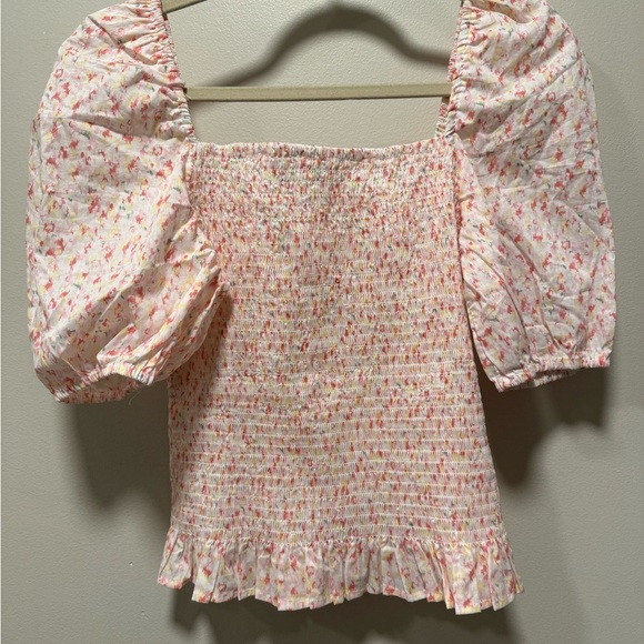 Heartloom Svea Smocked Floral Puff Sleeve Top - Medium - Picture 3 of 8
